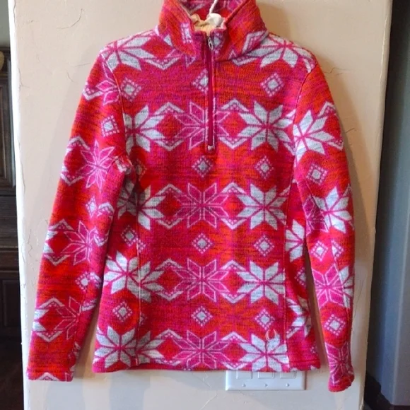 Spyder 1/4 Zip Pullover Salmon and Pink - Picture 2 of 6